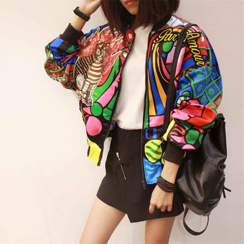 New Queen Embroidery Bomber Jacket