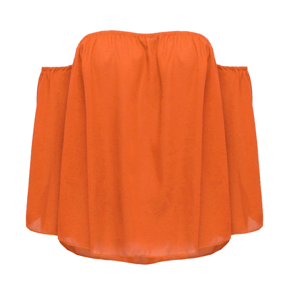 Off Shoulder Sleeveless Blouse