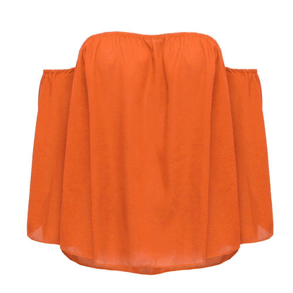 Off Shoulder Sleeveless Blouse