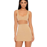 Crop Top And Skirt Set