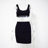 Crop Top And Skirt Set