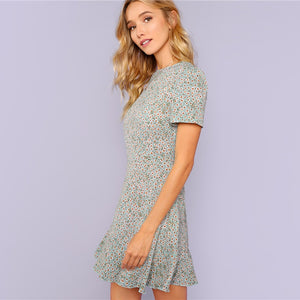 Multicolor Allover Dress
