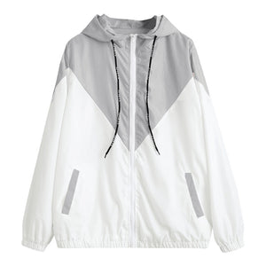 Hooded Two Tone Windbreaker