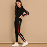 Black Striped Pants