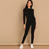 Black Striped Pants